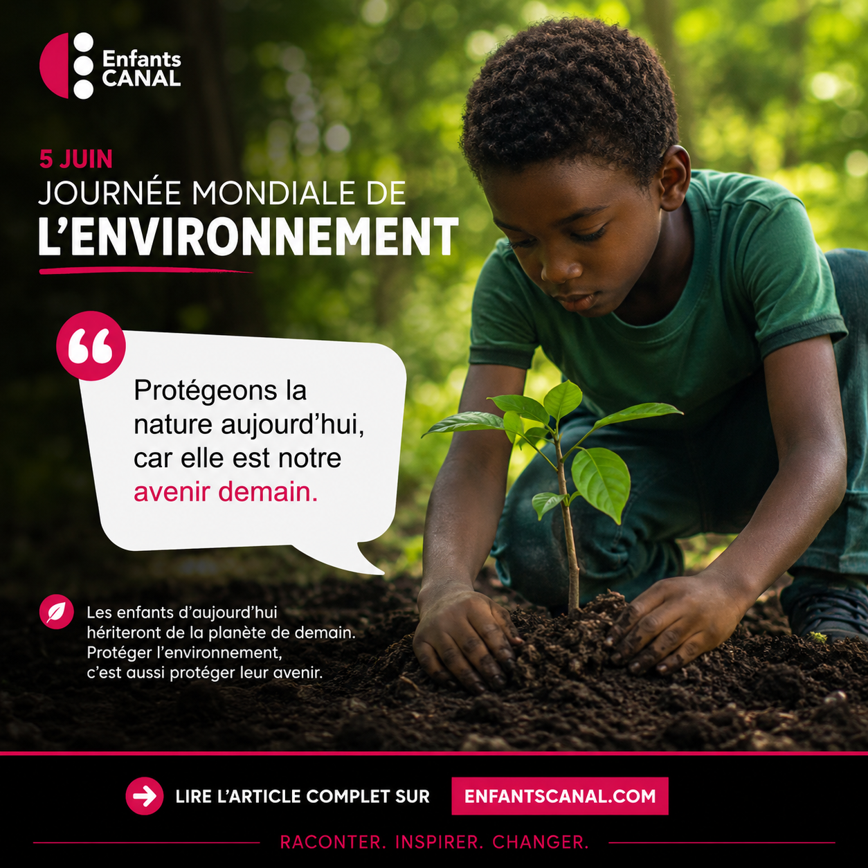 Journée mondiale de l’environnement : protéger la planète, c’est protéger l’avenir des enfants